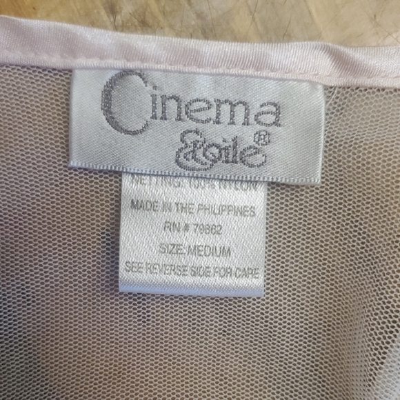 Cinema Étoile Peach Beaded Camisole | Bugle Beads & Faux Pearls | Dressy Tank - Picture 2 of 5